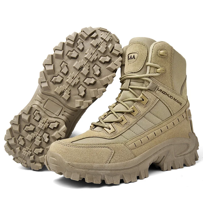 2023 Men Military Tactical Boots Autumn Winter Waterproof Leather For Male Tactical Army Desert Safty Work Outdoor Shoes Combat