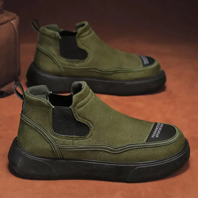 Cantiere Uomo Autunno Tacco Alto Resistente All'Usura Stivali Da Lavoro Alti Da Uomo All'Aperto Desert Combat Spec