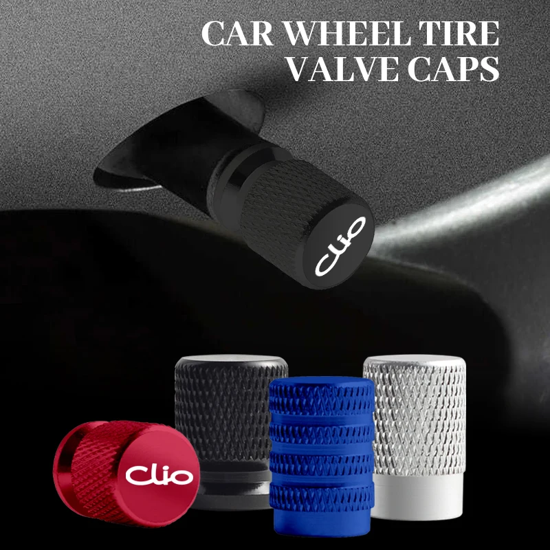 4 Pz Per Clio Lettera Badge Clio 2 3 4 5 Rs Gt Sport Auto Ruota Pneumatico Tappi Valvola Stelo Pneumatico Copre Accessori Styling