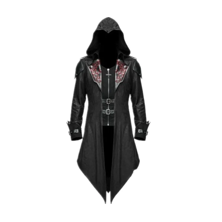Renaissance Navigator Men Knight Cosplay Costume Medievale Bomber Ranger Victoria Scope Patchwork Steampunk Coat