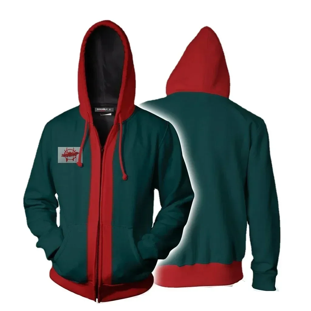Anime Cosplay Jacket Miles Morales The Amazing Zipper Felpe Con Cappuccio Felpe 3D Per Uomo Donna Coat Trainsuit