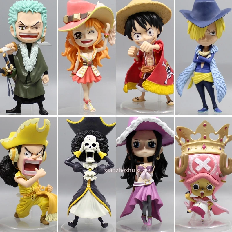 One Piece Bandai 15Th Anniversary 9 Q-Version Kawaii Dolls 101St Generation Rufy Sanji Zoro Tony Chopper Robin Usopp Figure T