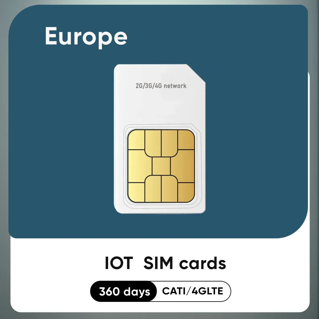 4G Gps Tracker Sim Card Europa Dati Di Roaming 360Mb Iot Dispositivo M2M Collare 365 Giorni Di Servizio