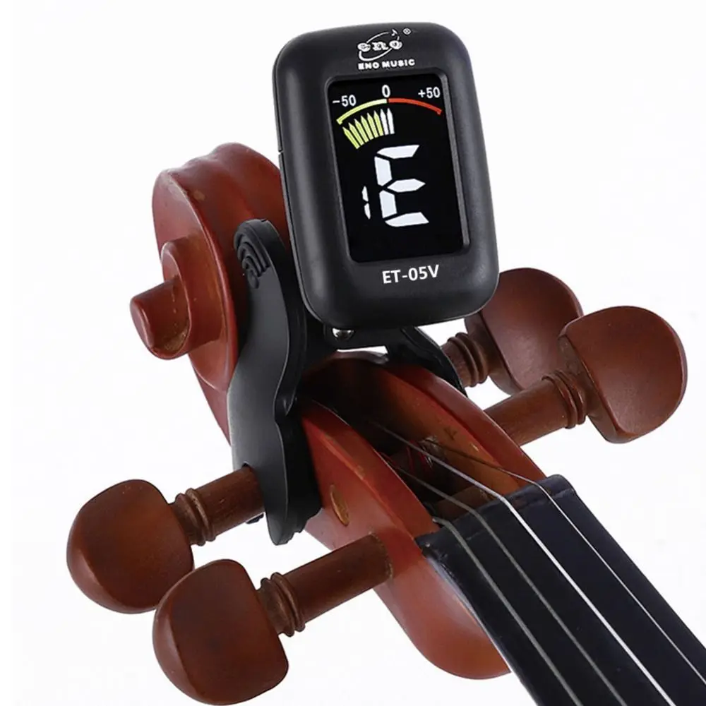 Mini Eno Violino Tuner Strumento Musicale Digital Et05V Violoncello Clip-On Tuner Girevole Valuta Clip-On Accordatore Chitarra