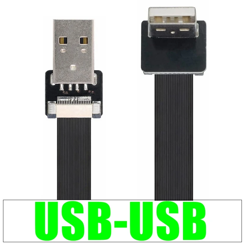 5Cm 10Cm Usb 2.0 A Male To Female 90 Angled Extension Adaptor Cable Usb2.0 Male To Female Right/Left/Down/Up Black Cable Cord