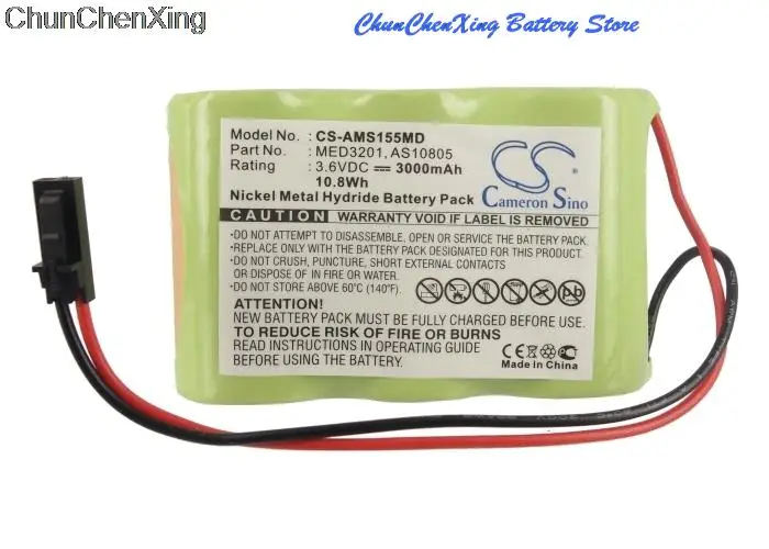 Batteria Greenbattey 3000Mah As10805, Med3201 Per Alaris Medicalsystems 1550 Med System 3 2860 Infusio, 2860, 2863, 2865, 2866