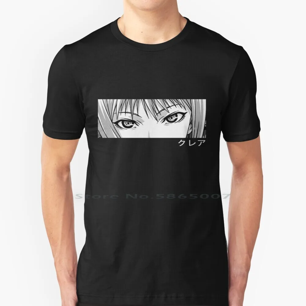 Graphic Japanese Manga Claymore-Clare T Shirt 100% Cotton Sword Claire Priscilla Claymore Sleeve Manga Japanese Cartoon Comic