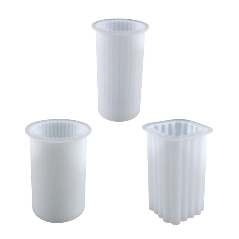 Stampi Per Candele In Silicone Con Cilindro A Strisce Per Produzione Candele Stampi Per Candele A Colonna Stampo In Resina