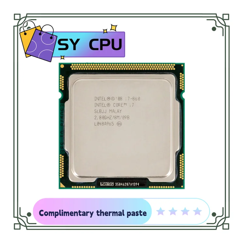 Core I7-860 I7 860 2.8 Ghz Processore Cpu Quad-Core 8M 95W Lga 1156