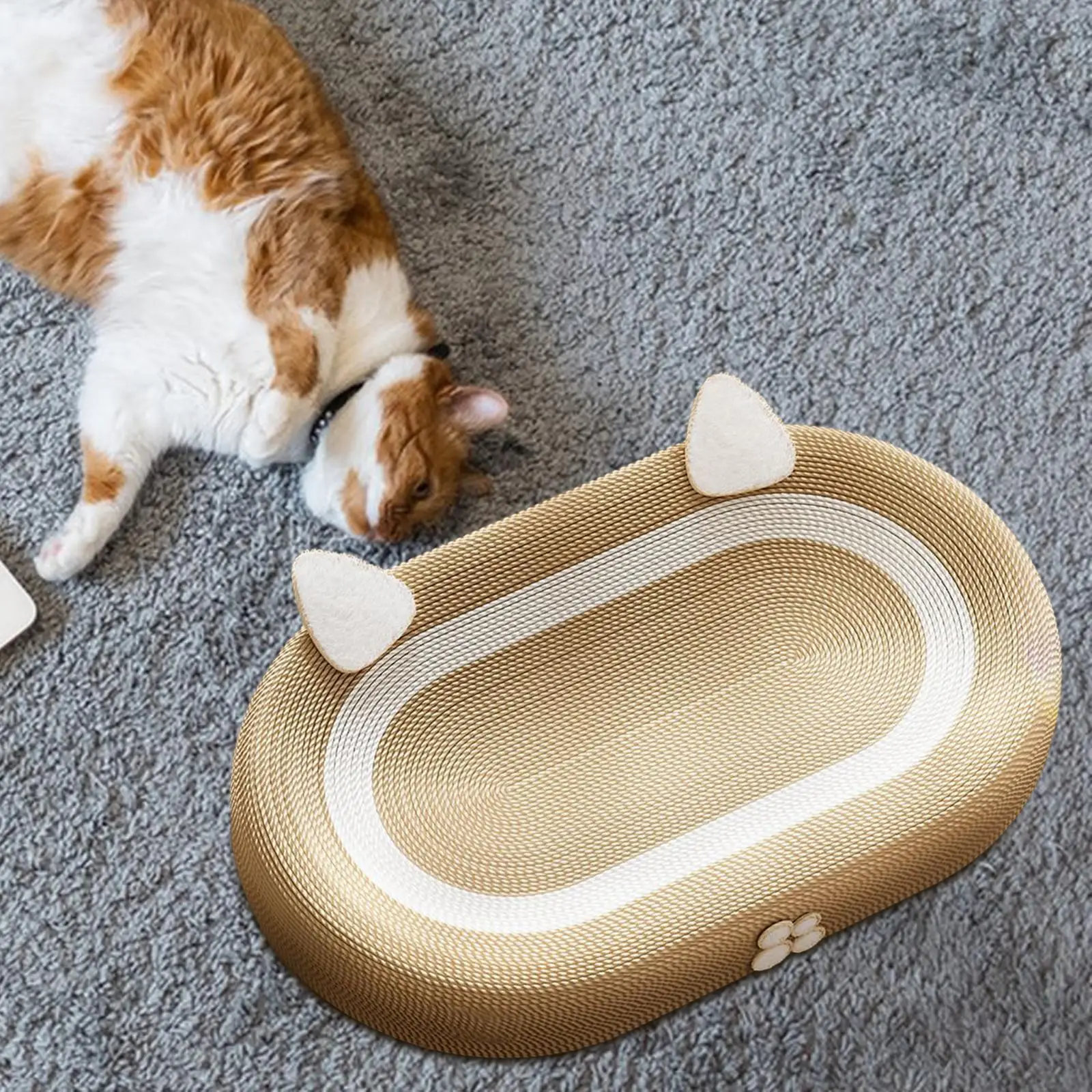 Sisal Cat Scratcher Furniture Protector Comportamento Cat Scratching Board Ovale Cat Scratching Bed Per Mobili In Moquette Lounge Per Interni