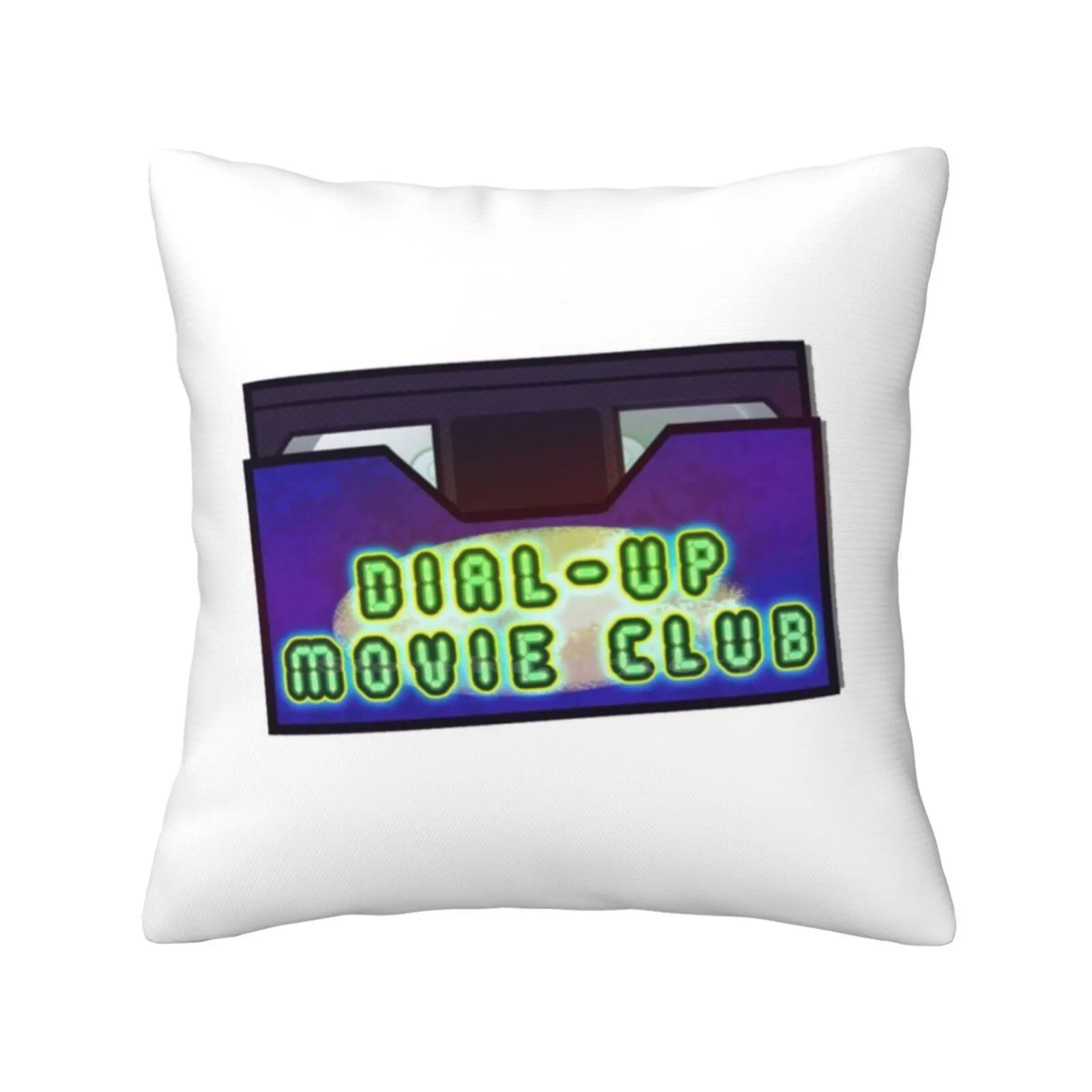 Logo Tee Throw Cushion Pillow Cover Film Podcast Film Director Dial Up Club