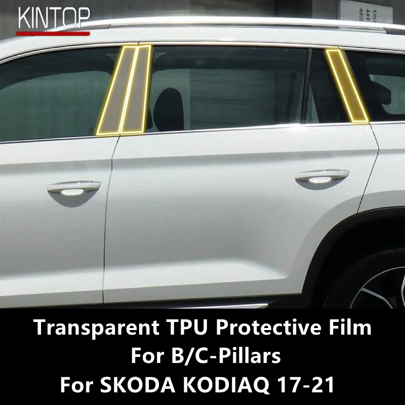 Per Skoda Kodiaq 17-21 B/C-Pilastri Pellicola Protettiva In Tpu Trasparente Riparazione Antigraffio Accessori Per Pellicole Refit