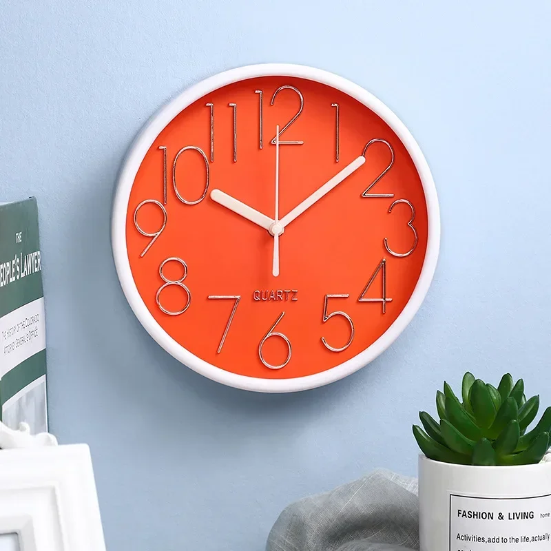 Metal Living Clock Decor Waterproof Room Kitchen Parete Modern Wall Creative Da Minimalist Fashion Watches Orologio