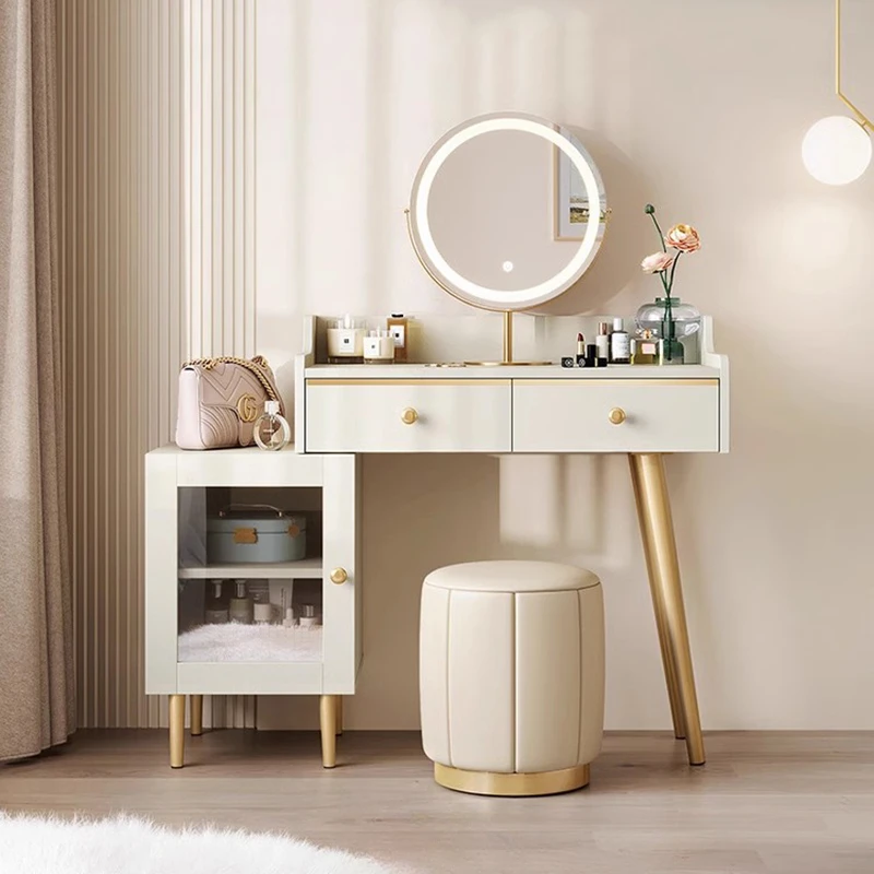 Scrivania Specchio Mobile Camera Da Letto Cassetti Set Di Immagazzinaggio Piccola Vanità Trucco Tavolo Sedia Moderna Mesa De Maquillaje Mobili Camera 