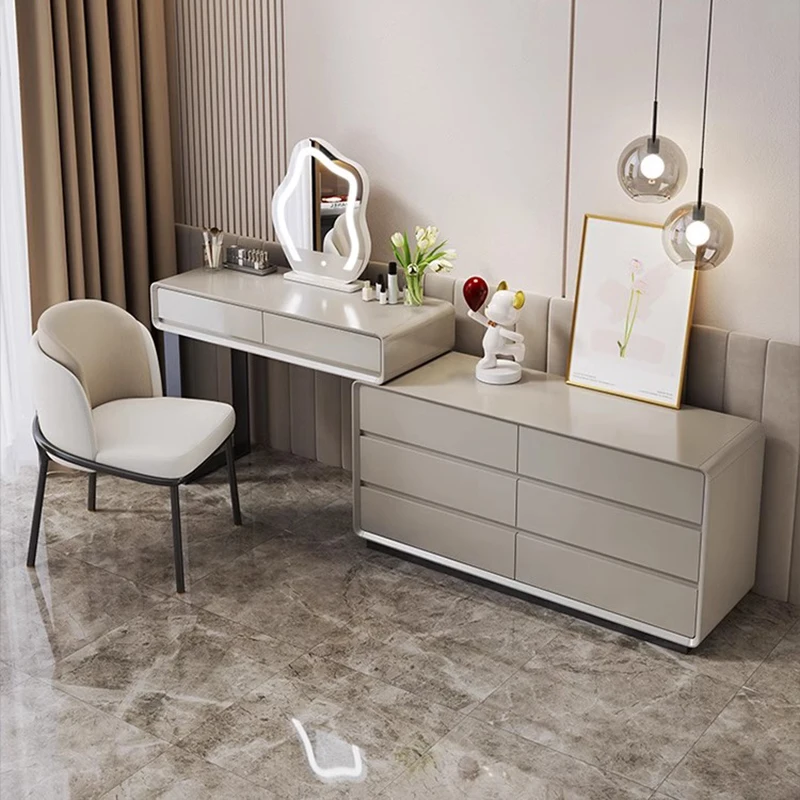 Mobile Corner Toletta Make Up Desk Set Organizer Vanity Light Chair Modern Mesa De Maquillaje Mobili Per Camera Da Letto