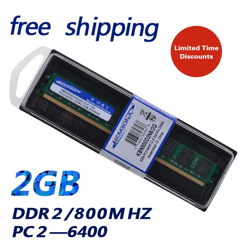 Kembona Miglior Prezzo Desktop Pc Ddr2 2Gb Di Memoria Ram 800Mhz Ddr2 2G Per Tutte Le Schede Madri Desktop Eccellente Qualità Spedizione Gratuita