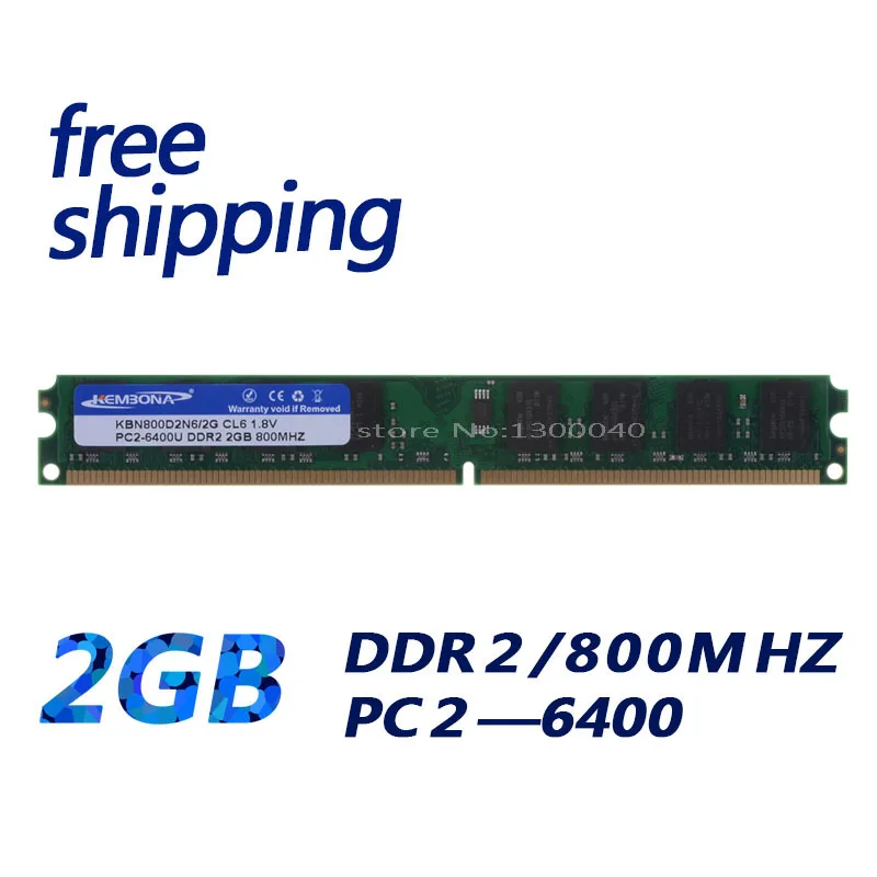 Memoria Ram Desktop Sigillata Nuovissima Kembona Ddr2 2Gb 800 Mhz Pc2 6400 2Gb/Spedizione Gratuita!!!