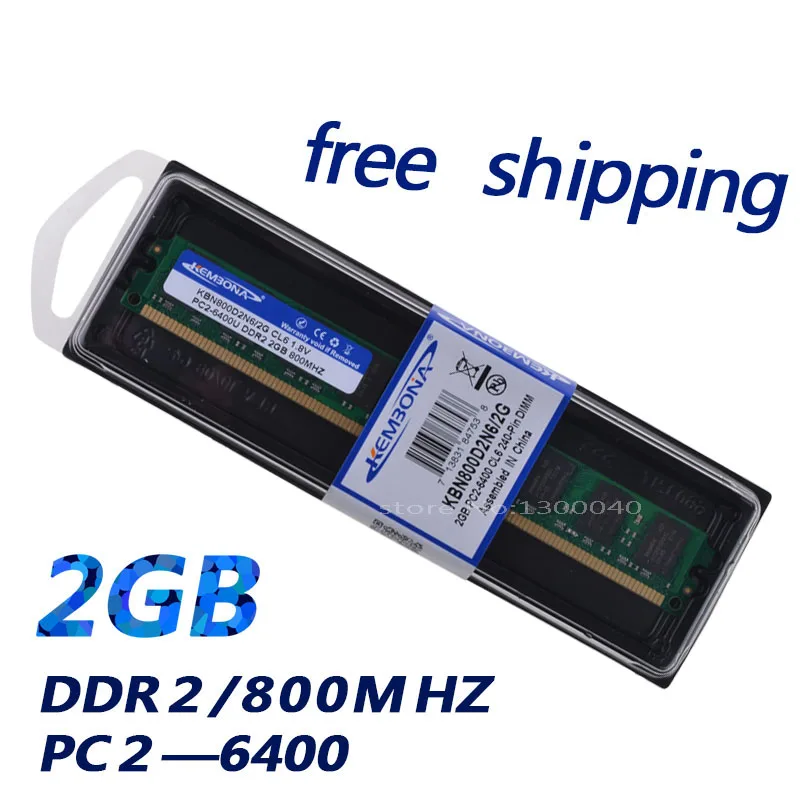 Kembona Nuovissimo Pc Desktop Ddr2 2Gb(1*2Gb) Ddr2 2G 800Mhz / Pc2-6400U Per Memoria Ram Desktop/Spedizione Gratuita