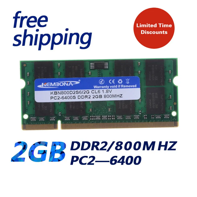 Kembona Spedizione Gratuita 2Gb Di Memoria Ddr2 Ram 800 Mhz Per Laptop Notebook 200Pin Ram Memoria