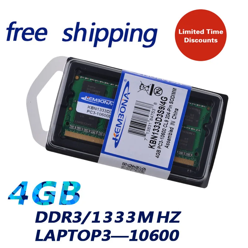 Ram Per Laptop Kembona 4Gb Ddr3 1333Mhz Notebook Pc3 10600 Memoria Sodimm Ram 204Pin