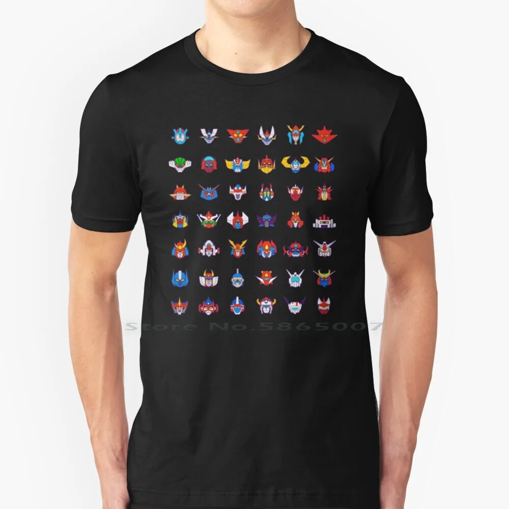 071B 70S Robot Maglietta A Colori 100% Cotone Grendizer Classic Manga Classic Anime Retro Style 70S Super Robot Go Nagai Classic