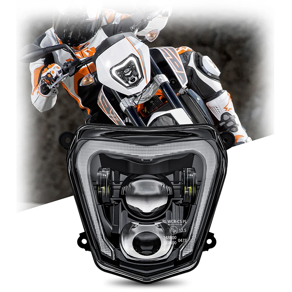 E-Mark Moto Led Proiettore Faro Per 2012-2019 Ktm Duke 690 Accessori Per 2013-2017 Ktm Duke 690R Supermoto Bike Part
