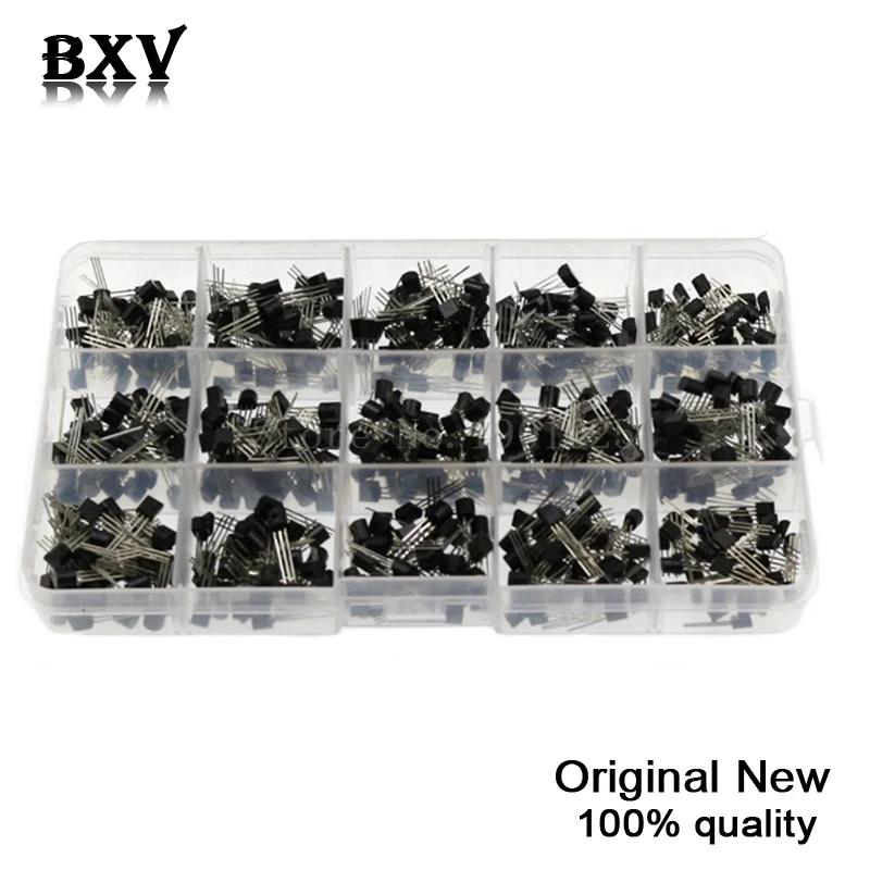 600 Pz 15 Valore X 40 Pz Transistor To-92 Kit Scatola Assortimento Transistor 2N2222 2N3904 2N3906 C945 S8050 S8550 S9014 S9013 9018
