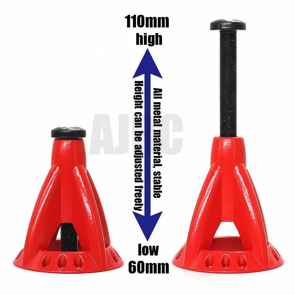 2 Pezzi Staffa Jack In Metallo Strumento Di Manutenzione Regolabile In Altezza Adatto Per Camion Cingolato Telecomandato 1/10 Axial Scx10
