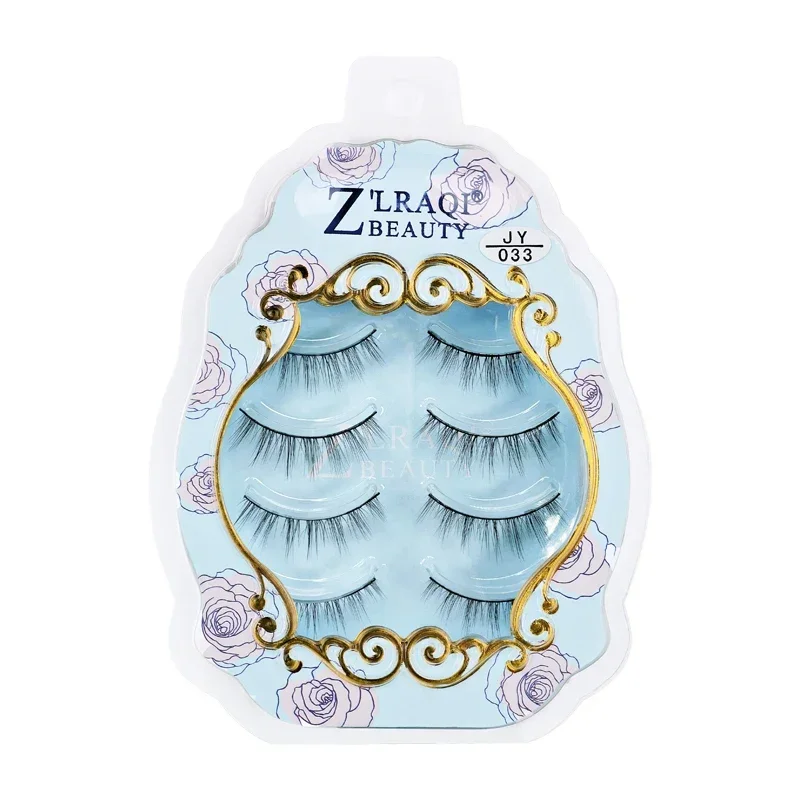 4 Paia/Set Faux Mink Hair Eyelashes Set Ciglia Finte Naturali Volume Drammatico Extension Ciglia Finte Faux Mink Makeup Tools