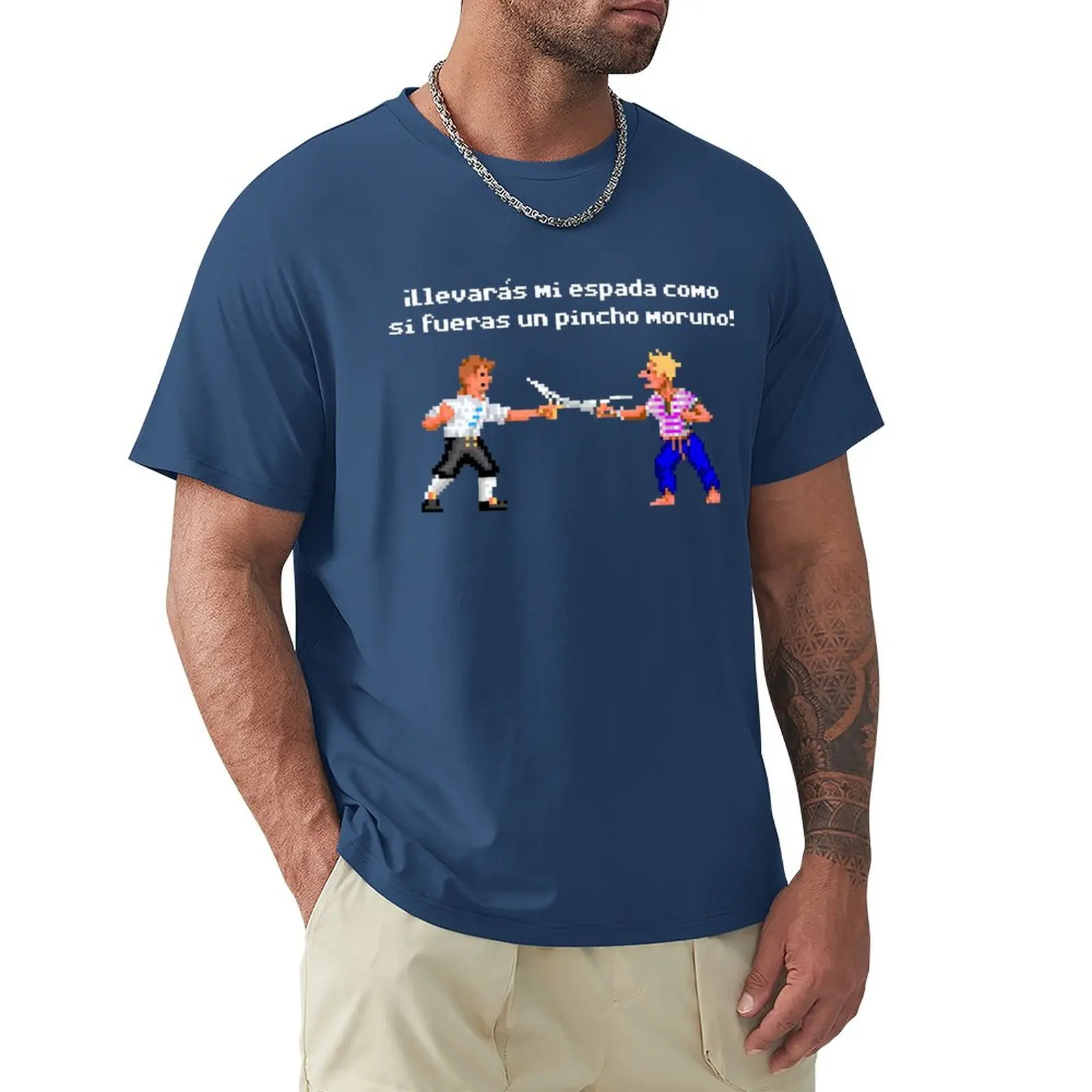 The Secret Of Monkey Island 2 (Esp) T-Shirt Anime Clothes Anime Summer Top Mens T Shirt