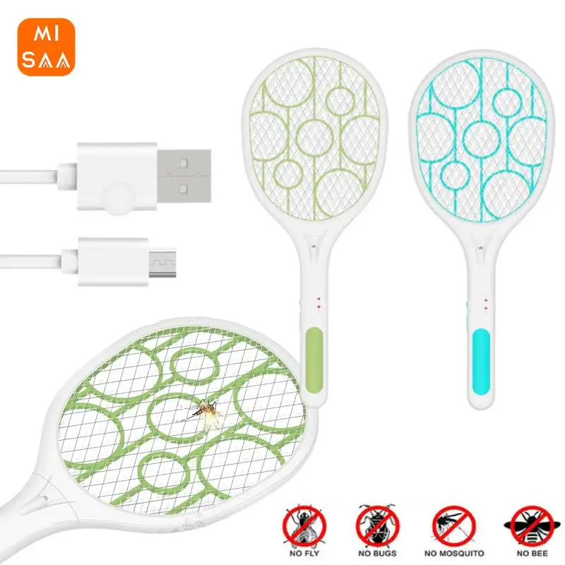 Xioami Fly Killer Insect Fly Swatter Palmare Anti Zanzara Repellente Camera Da Letto Insetti Racchetta Elettrica Zanzara Portatile Killler