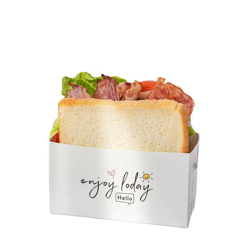 Prodotto Personalizzato Scatole Di Carta Da Imballaggio Per Pane Tostato Con Sandwich A Goccia Personalizzate Economiche Scatola Di Imballaggio Per Co