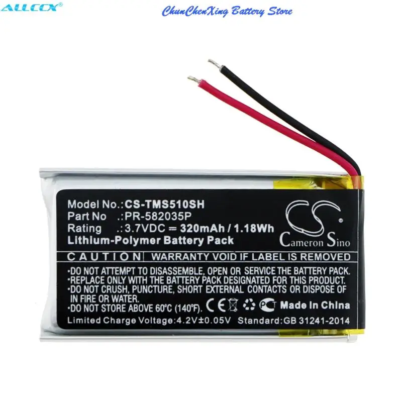 Batteria Greenbattery320Mah Pr-582035P Per Tomtom Spark 510