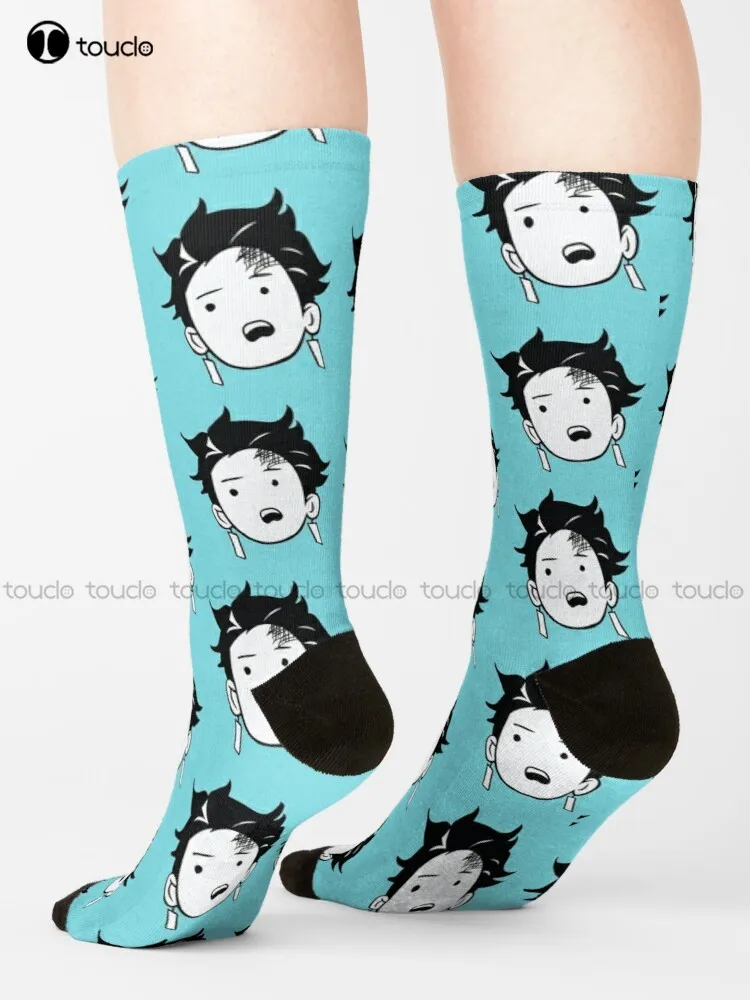 Tanjiro Kamado Calzini Calzini Personalizzati Personalizzati Personalizzati 360 ° Stampa Digitale Regalo Harajuku Unisex Adulto Adolescente Calzini Co