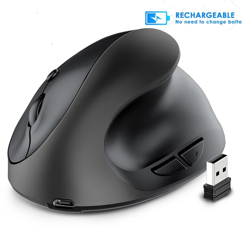 Mouse Wireless Ricaricabile Per Computer Laptop Pc Gaming Mouse Slient Click Mouse Ergonomico Home Office Utilizzando