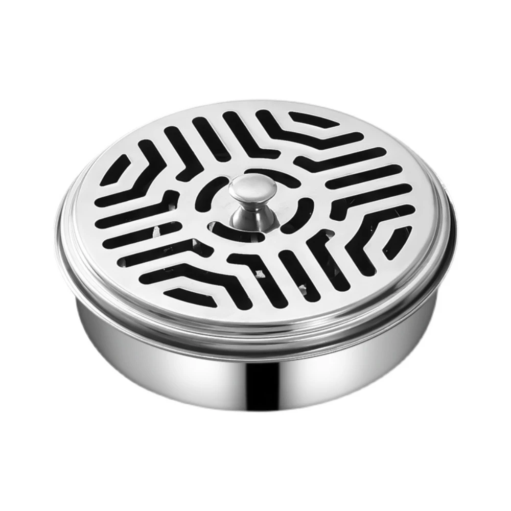 Porta Bobine Per Zanzare Scatola Per Bobine Per Zanzare In Acciaio Inossidabile Con Coperchio Vassoio Rotondo Per Bobine Per Zanzare Forniture Anti-Za