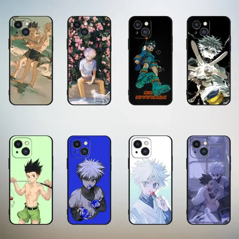 Custodia Per Telefono H-Hunter X Hunter Gon Killua Per Iphone,11,12,Mini,13,14,15,Pro,Xs,Max,X,Xr,6,7,8,Plus Black Shell