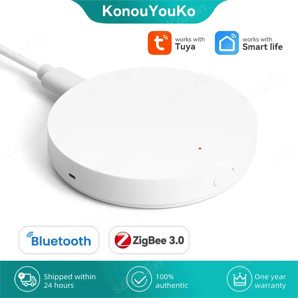 Tuya Zigbee Wireless Gateway Smart Home Automation Hub Per Zigbee Bluetooth Devices Smart Life App Control Alexa Google