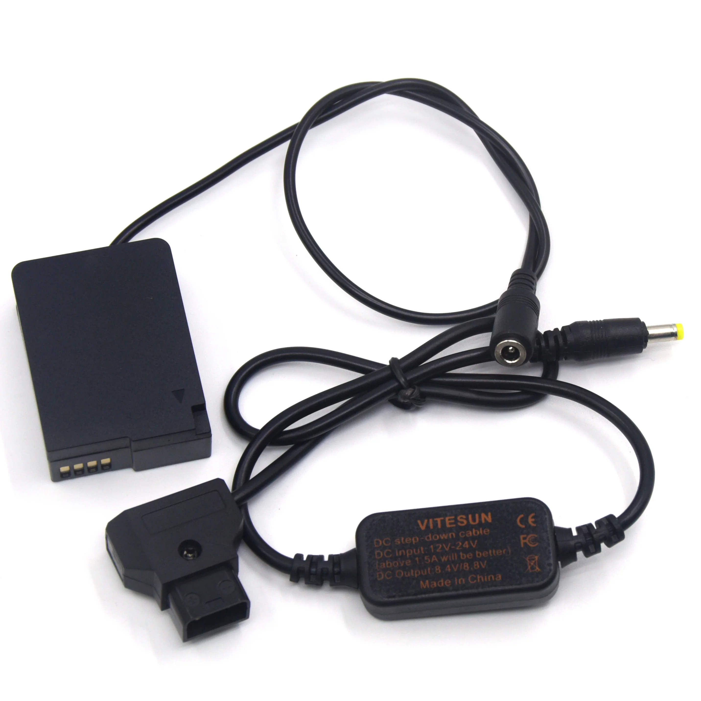 Cavo Di Alimentazione D-Tap + Batteria Fittizia Blc12 Decoded Completo Per Panasonic Fz2500 Fz300 G7 G6 G85 Gx Camera Dcc8 Accoppiatore Cc