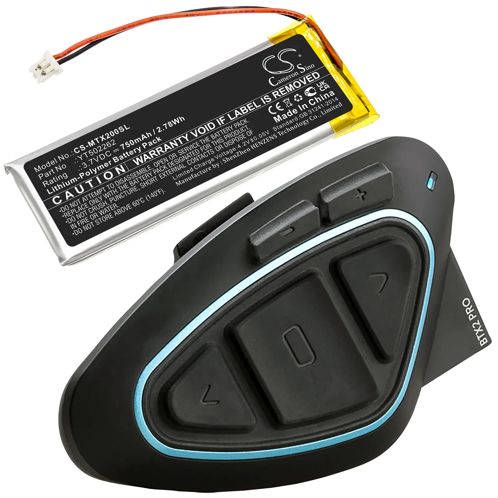 Batteria Cameron Sino 750Mah Per Midland Btx2 Pro Yt502262
