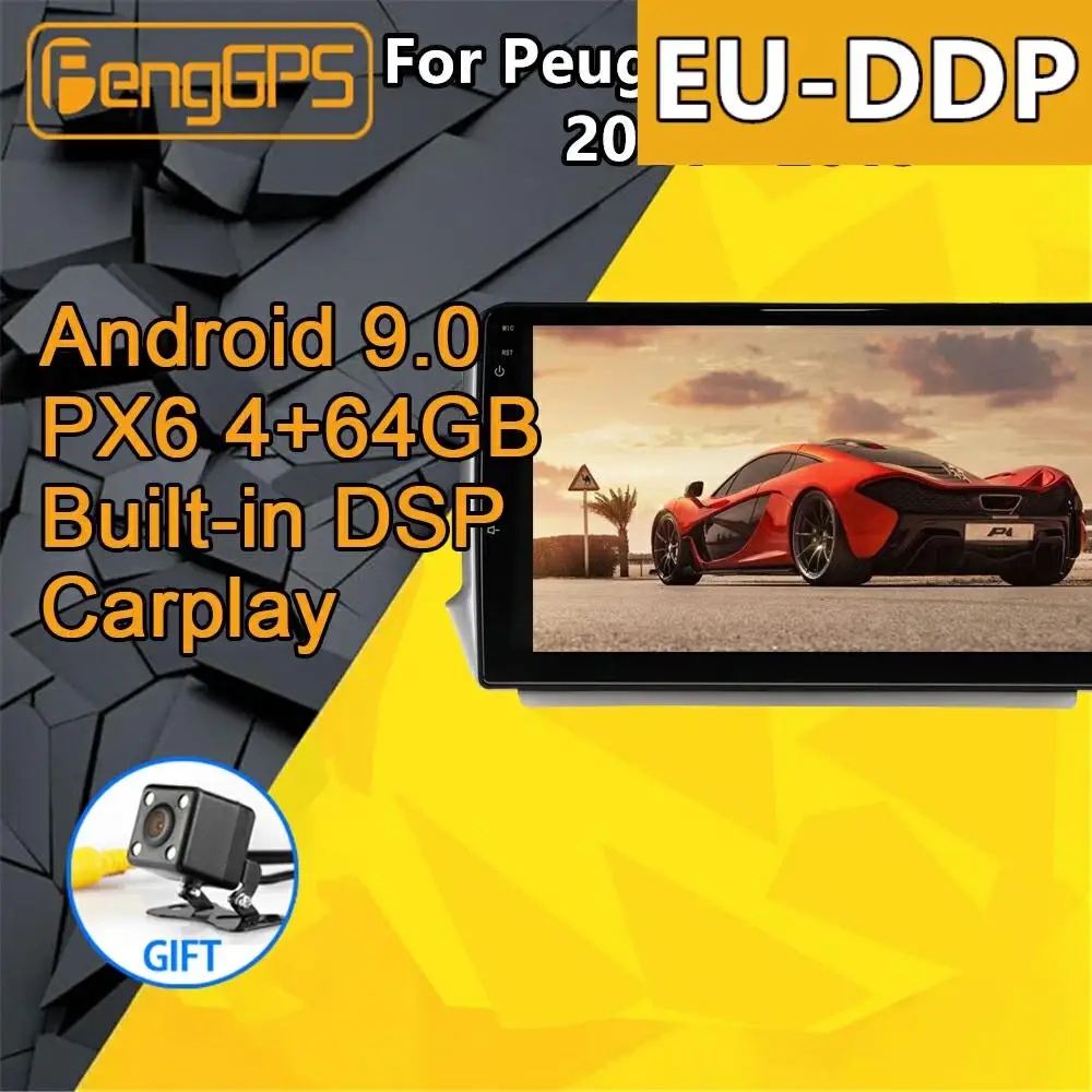Lettore Multimediale Per Auto Per Peugeot 2008 208 2011 - 2019 Schermo Stereo Android Px6 Radio Audio Gps Nav Head Unit Bt 3D 360 Camera