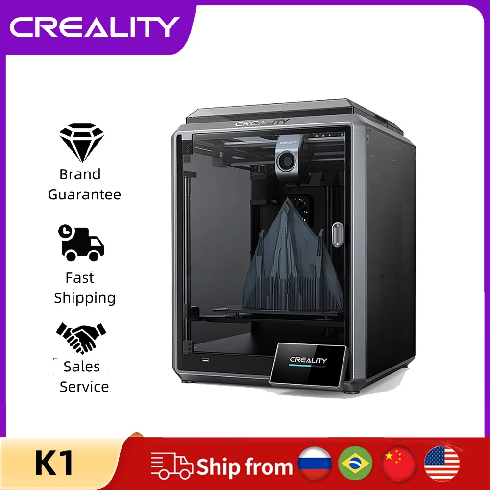 Creality K1 Speedy 3D Printer 600 Mm/S 20000Mm/S² Ad Alta Velocità Senza Sforzo Autolivellante Dual Fan Modello Cooling Creality Os