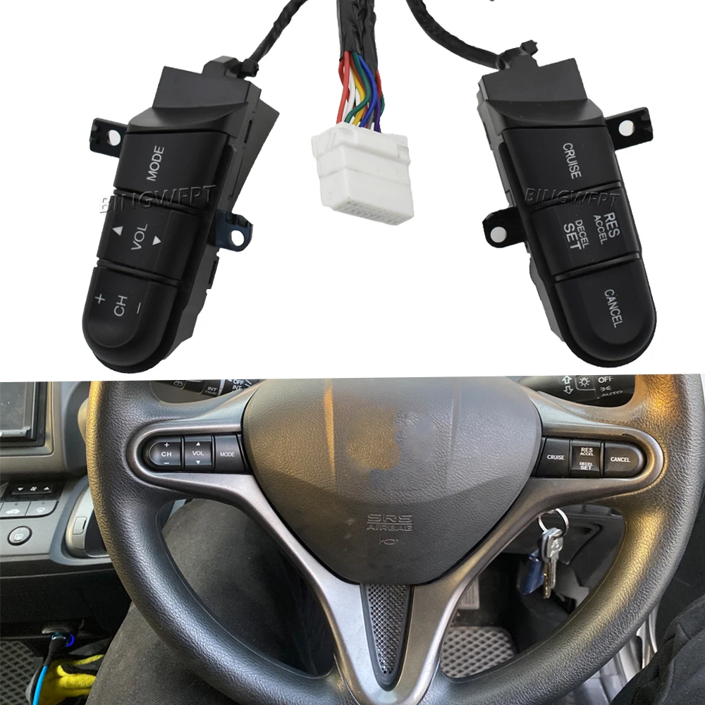 Pulsante Interruttore Controllo Velocità Audio Volante Per Honda Fit 2008-2014 Per Honda Civic 2006-2011