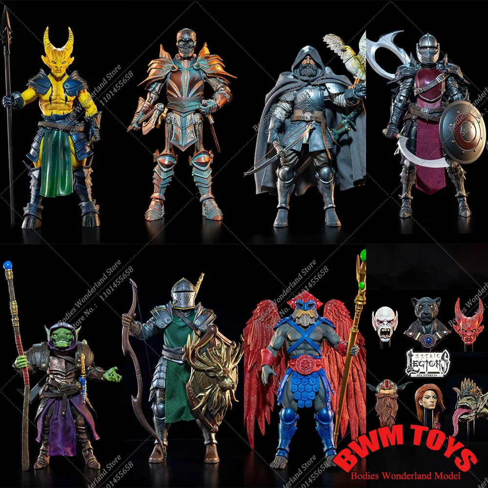 In Magazzino 1/12 Da Collezione Quattro Cavalieri Mitici Legion Duban Goblin Forest Guard Six Armed Okeetos 7In Set Completo Action Figure