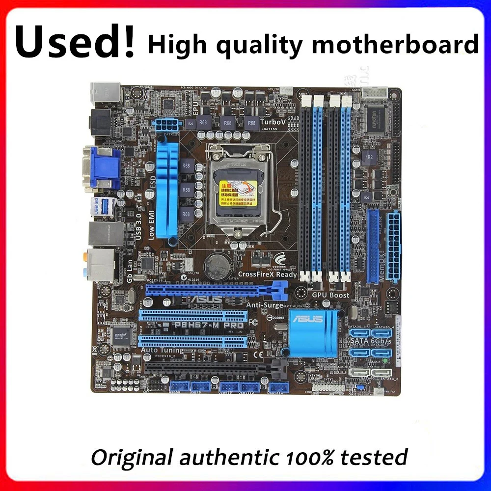Per Asus P8H67-M Pro Scheda Madre Del Computer Lga 1155 Ddr3 Per Intel H67 P8H67 Scheda Madre Desktop Sata Ii Pci-E X16 Usata