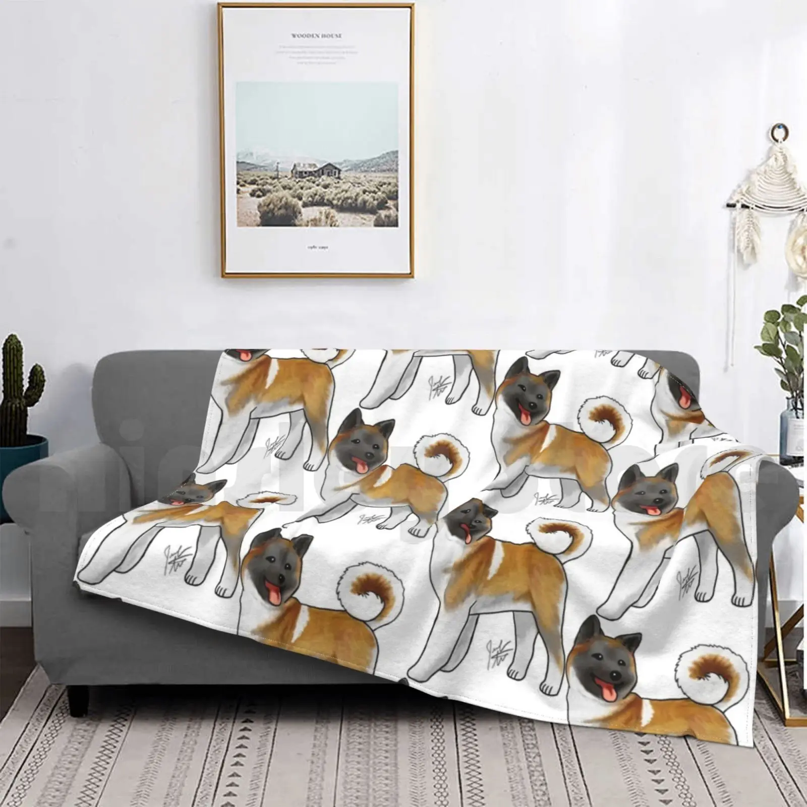 Coperta Akita-Brown / Fawn 1713 Akita Dog Dogs Puppy