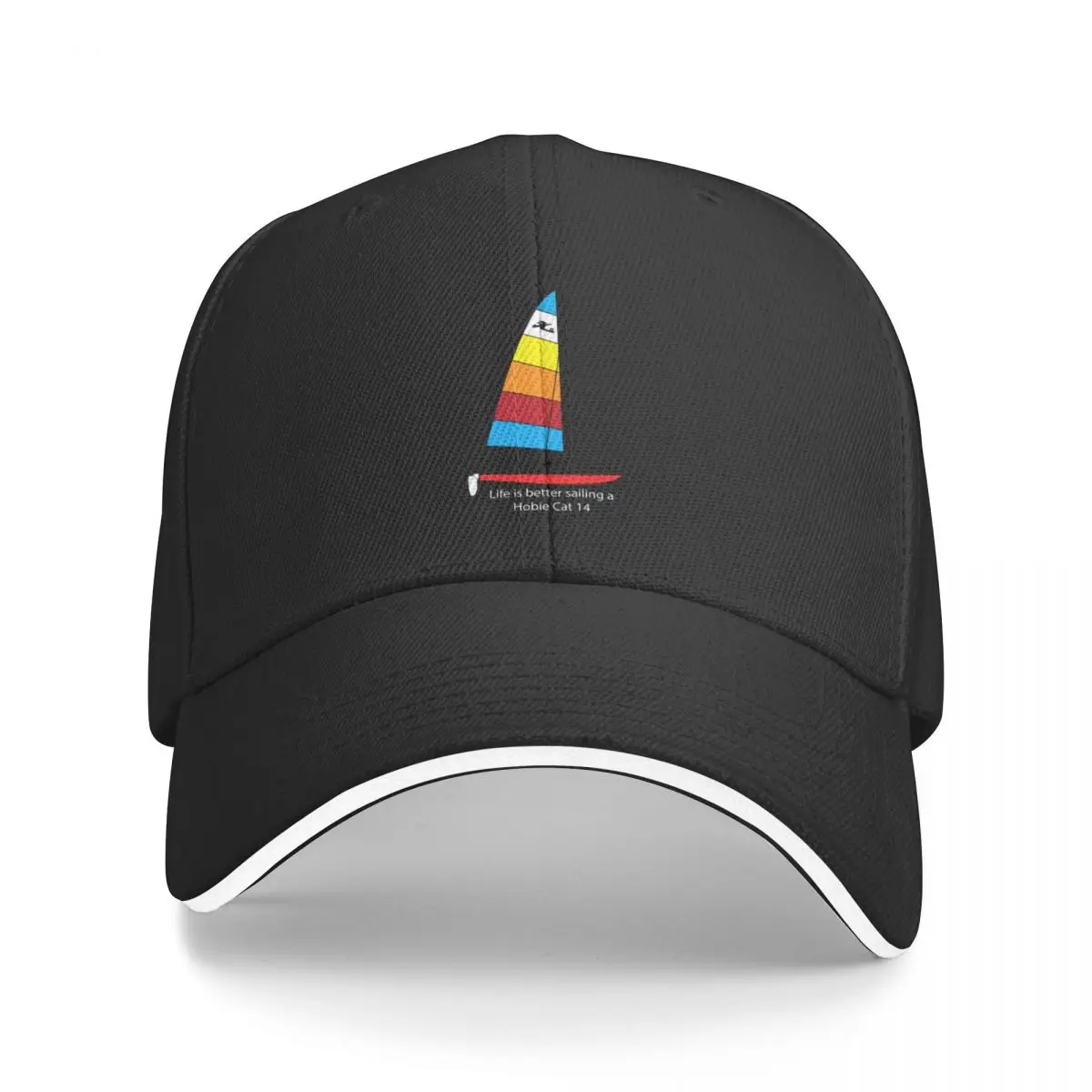 Hobie 14 Barca A Vela-La Vita È Migliore Sailing A Hobie Cat 14 Berretto Da Baseball Visiera Termica Elmetto Luxury Brand Mens Tennis Women'S
