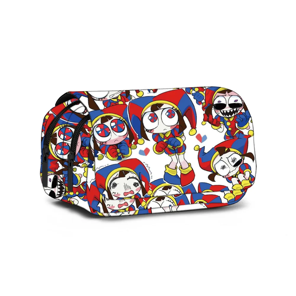 Nuovo Simpatico Cartone Animato Anime Magic Circus Student Full Print Pencil Bag The Amazing Digital Circus Conveniente Pencil Bag Fashion Trend