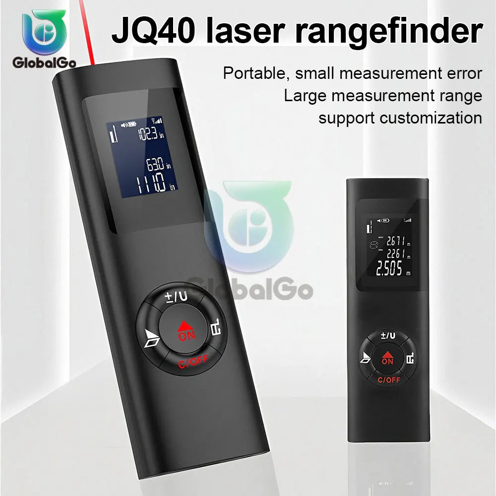 40/60M Mini Portatile Laser Range Finder Distance Meter Intelligente Digitale Laser Tangefinder Usb Ricarica Con Retroilluminazione