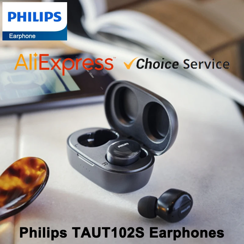 Nuovo Philips Taut102S Auricolare Wireless Tws Bluetooth 5.1 Gioco Echo Riduzione Del Rumore Auricolare Cuffie Hifi Stereo Musica Auricolari